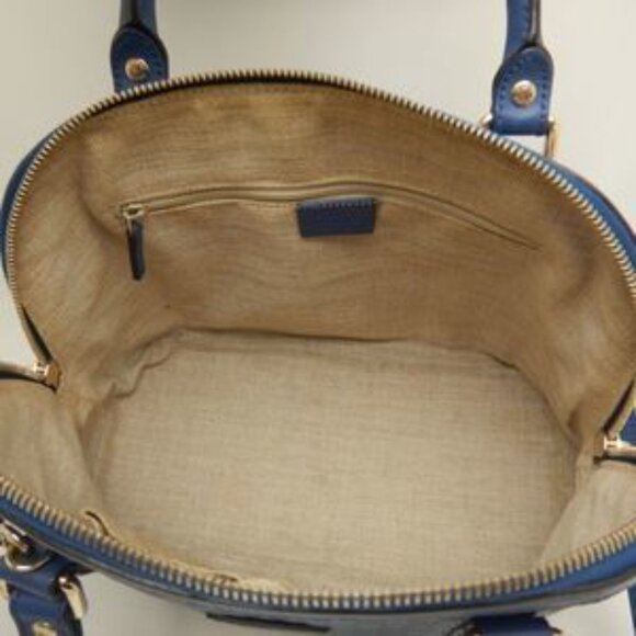 GUCCI 449663 Handbag Micro Guccissima Leather Blue - COA included - Picture 5 of 11